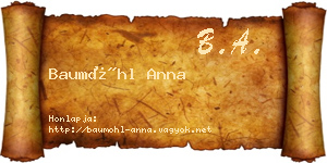 Baumöhl Anna névjegykártya